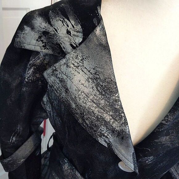 Cartise Jacket Spray Paint Splatter Evening Belt Art to Wear Formal Size 6 - Picture 7 of 11